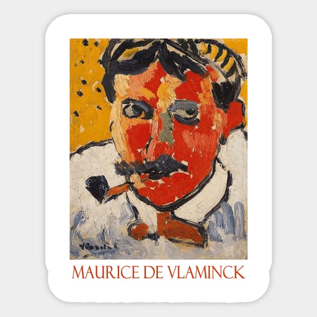 Portrait of Derain by Maurice de Vlaminck Sticker by Naves